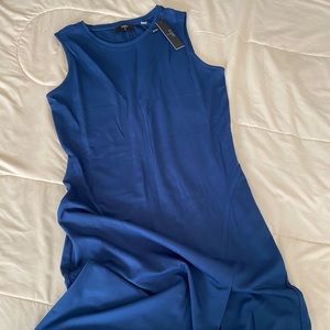 Tahari navy blue dress